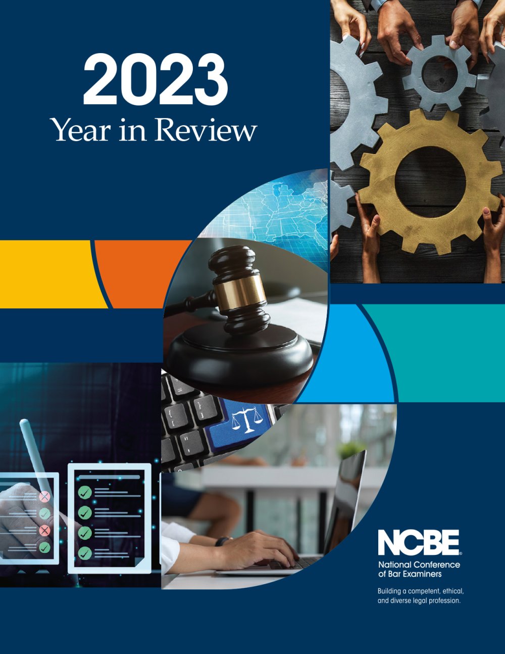 Thumbnail image of the 2023 Year in Review cover by NCBE. 